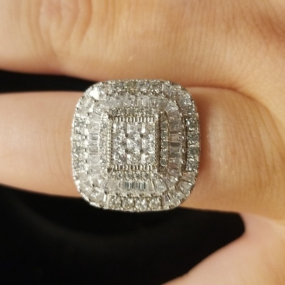 Diamond Simulate Ring 925 Size 6 - image 5
